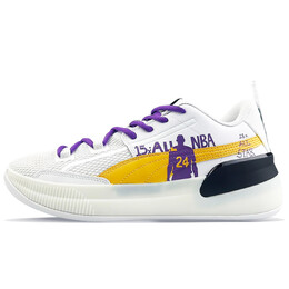 Баскетбольные кроссовки Clyde Hardwood мужские с низким верхом желтые Puma 194454-01(team373-湖人24号) | white