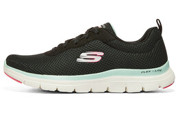 Кроссовки Flex Appeal 4.0 женские с низким верхом, черные/бирюзовые Skechers 149303-bktq