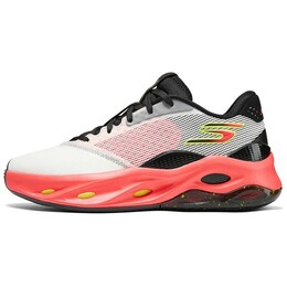 Баскетбольные кроссовки мужские низкие белые/черные/оранжевые Skechers 253001-wbo | white/black/orange