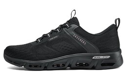 Кроссовки женские с низким верхом, черные Skechers 104601-bkrg | black