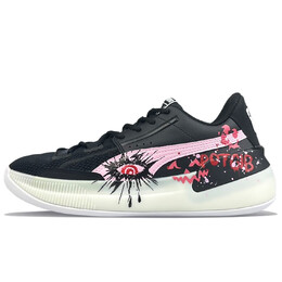 Баскетбольные кроссовки Clyde Hardwood мужские низкие розовые Puma 194454-02(team40-恶魔之眼) | black