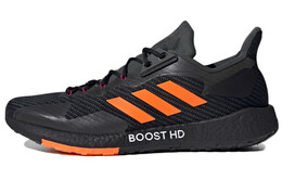 Кроссовки для бега PulseBOOST унисекс с низким верхом, черные/оранжевые Adidas fv6202
