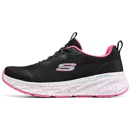 Спортивные кроссовки женские с низким верхом черные/розовые Skechers 150472-bkpk | black/pink