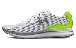Кроссовки Charged Impulse 3 для бега мужские с низким верхом белые/зеленые Under Armour 3025421-101