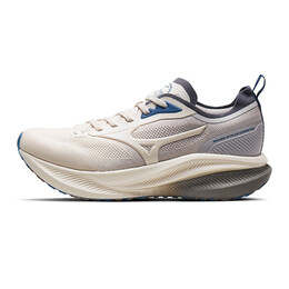 Кроссовки унисекс с низким верхом цвета риса белый/серо-коричневый/синий Mizuno d1gh241705 | off-white