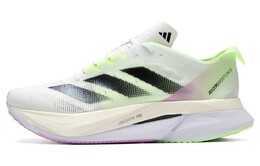 Кроссовки Adizero Boston 12 Cloud White Core Black Green Spark Adidas ig3321 | white/black/green