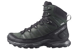 Кроссовки мужские высокие черные/зеленые Salomon 404630