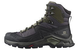 Кроссовки мужские высокие черные/зеленые Salomon 414571