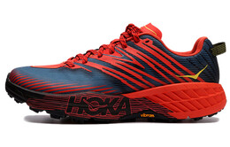 Кроссовки Speedgoat 4 для бега мужские с низким верхом оранжевые/синие Hoka One One 1106528-fpbl