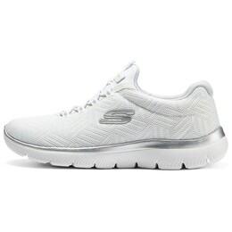 Кроссовки женские с низким верхом, белые/серебристые Skechers 150119-wsl | white/silver