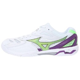 Кроссовки Mizuno PRO Badminton Shoes Unisex, белый/зеленый/фиолетовый 71ga210000 | white/green/purple