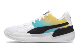Баскетбольные кроссовки Clyde Hardwood Team Basketball Shoes Men Low-Top White Puma 194454-01(team348-橙色天空) | sky blue