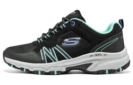 Женские кроссовки Hillcrest Hiking Shoes с низким верхом, цвет черный/мятно-зеленый Skechers 180017-bkmn | black/green