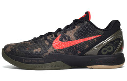 Баскетбольные кроссовки Zoom Kobe 6 унисекс с низким верхом, черные/красные Nike fq3546-001(teame-男女款王者曼巴) | black/red