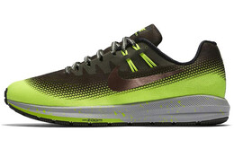 Кроссовки Zoom Structure 20 мужские с низким верхом, черные/зеленые/серебристые Nike 849581-300
