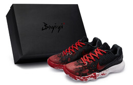 Баскетбольные кроссовки Hyperdunk 2017 мужские с низким верхом, красные/черные Nike 897637-001(team80-男款烈焰噬影s-box) | black/red