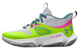 Баскетбольные кроссовки женские, среднего размера, серые/зеленые Under Armour 3025603-106