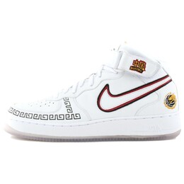 Баскетбольные кроссовки Air Force 1 Basketball Shoes Men Mid-Top White/Red Nike 309955-111 | white/red
