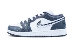 Jordan Баскетбольные кроссовки Air 1 Low «Iron Grey» для детей и подростков 553560-152(team886-玉龙雪山) | white gray