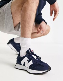Сине-белые кроссовки New Balance 327 121808719 | blau/weiß