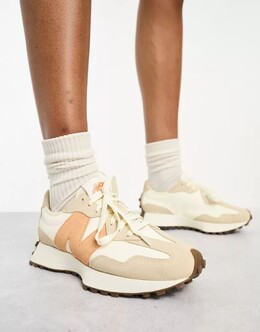 Кроссовки New Balance 327, бежевый/коричневый 124215270 | blanco hueso