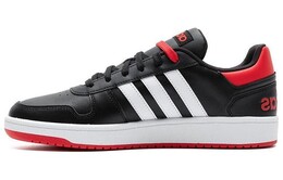 Кроссовки Adidas Hoops 2.0 Black Red White, черный/оранжевый ih6368 | black/dark obsidian/total orange