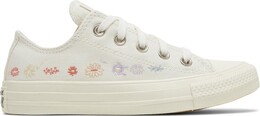 Кроссовки Converse Wmns Chuck Taylor All Star Low Embroidered Floral - Egret, белый a01595c | white