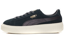 Кроссовки Puma Suede Platform Satin 'Black White Gold' Women's 365828-05
