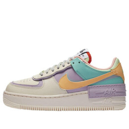 Кроссовки air force 1 shadow Nike, белый ci0919-101 | light ivory/green/green/sky gold