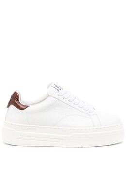 Lanvin кроссовки на платформе из кожи DDB0, белый fwsklk07fcrca | белый