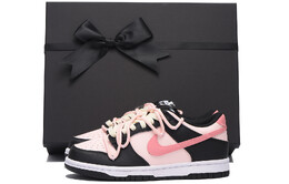 Кроссовки Nike Dunk Skateboarding Shoes Women's Low-top Black/Pink, розовый cw1590-100(team59-女款黑粉九一三sbox) | pink