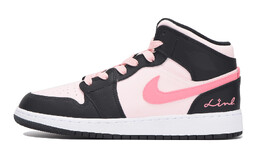 Баскетбольные кроссовки Air 1 Vintage женские, среднего размера, черный/розовый Jordan dq8423-103(team59-女款黑粉) | pink