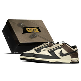 Кроссовки Nike Dunk Skateboarding Shoes Women's Low-top Brown/Cream/Dark Gum, коричневый fq8899-100(teama-黑棕时代s-box) | brown/cream/dark gum