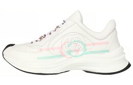 Кроссовки женские Gucci Run, белый / розовый / бирюзовый 734904 uhh20 9014