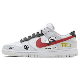 Кроссовки Nike Dunk Skateboarding Shoes Unisex Low-top Red/white, белый hf0730-160(team366-趴趴小熊猫) | white