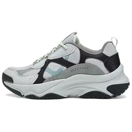 Уличные массивные кроссовки женские низкие черный/зеленый Skechers 177600-bkgr | black/green