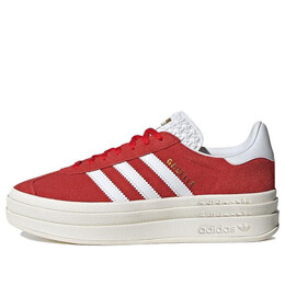 Кроссовки (WMNS) Adidas Gazelle Bold 'Red', красный id6990 | red/cloud white/gold metallic