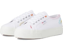 Кроссовки Superga 2740 Happy Logo, цвет White/Multicolor Embroidery Logo 9925405 | white/multicolor embroidery logo