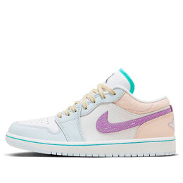 Nike Кроссовки (WMNS) Air Jordan 1 Low 'Multi-Color Sashiko', белый fv3623-151 | white/rush fuchsia/white/blue tint/guava ice/aurora green