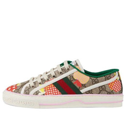 Кроссовки (WMNS) Gucci Les Pommes Tennis 1977 'Beige ebony apple print', бежевый 664212-22k10-8960 | beige/ebony/gg supreme canvas/apple print