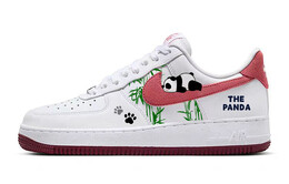 Кроссовки Nike Air Force 1 Skateboarding Shoes Women's Low-top Red/white, белый fq7626-100(team56-趴趴熊猫) | white
