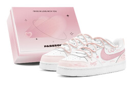 Кроссовки Nike Court Borough 2 Skateboarding Shoes Women's Low-top Pink/White, розовый bq5448-100(teams2-趣味小熊s-box) | pink/white