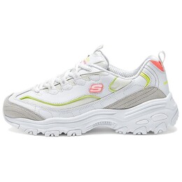 Женские низкие кроссовки DLITES Chunky, белый/розовый/лимонно-желтый Skechers 150231-wnpl | white/pink/lemon yellow