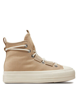 Тканевые кроссовки Chuck Taylor All Star Lift Platform Converse, бежевый chuck taylor all star lift platform a06494c | beige