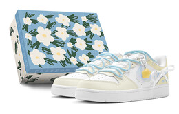 Женские кроссовки для скейтбординга Nike Court Borough Low, Yellow bq5448-100(teams2-丝带星星s-box) | yellow