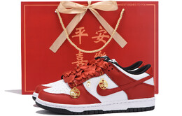 Кроссовки для скейтбординга Dunk унисекс с низким верхом белый/красный Nike dd1391-100(team女款白红二sbox) | white/red