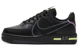 Кроссовки Nike Air Force 1 Low React Black Violet Star Barely Volt GS cd6960-001