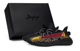 Yeezy Boost 350 V2 Кроссовки Lifestyle Unisex Low-Top Black-Brown-Red Adidas hq4540(team80-男女同款踏云通天s-box) | black-brown-red