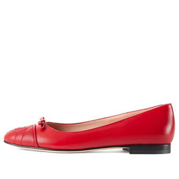 Кроссовки ballet flat with double g leather 'red' Gucci, красный 680878-bko60-6549 | red