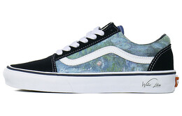 Кроссовки Vans Old Skool Skateboarding Shoes Unisex Low-top Green, черный vn000d3hnvy(team10-油画睡莲) | black